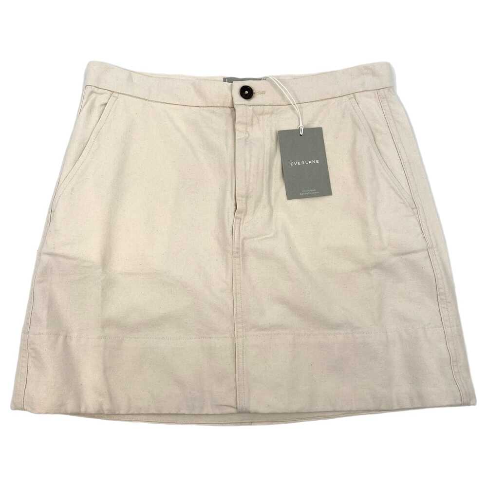 Everlane Cream Canvas Mini Skirt | Womens 12